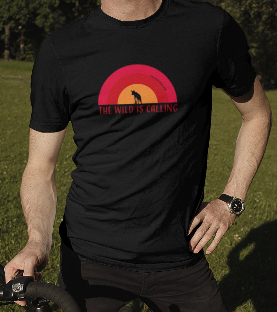 The Wild Is Calling Woft Silhouette Retro Sunset T-Shirt