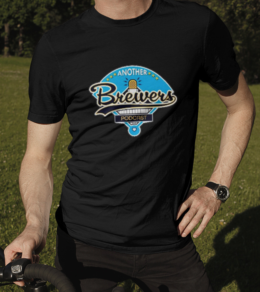 Another Brewers Podcast Blue Microphone And Baseball Diamond T-Shirt