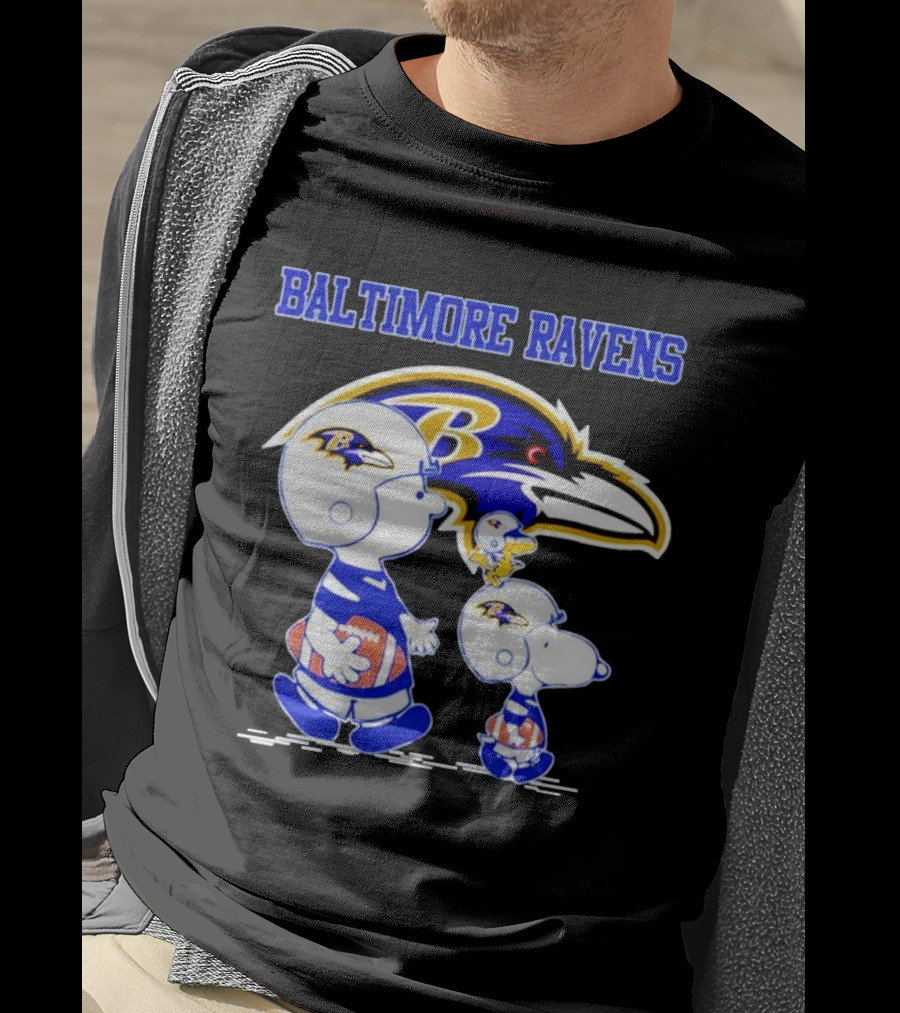 Baltimore Ravens Snoopy Football Helmets Ravens T-Shirt