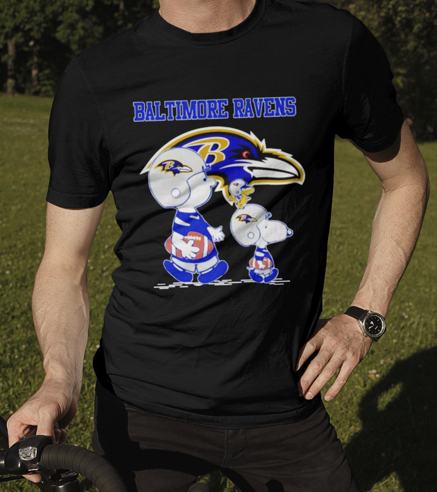 Baltimore Ravens Snoopy Football Helmets Ravens T-Shirt