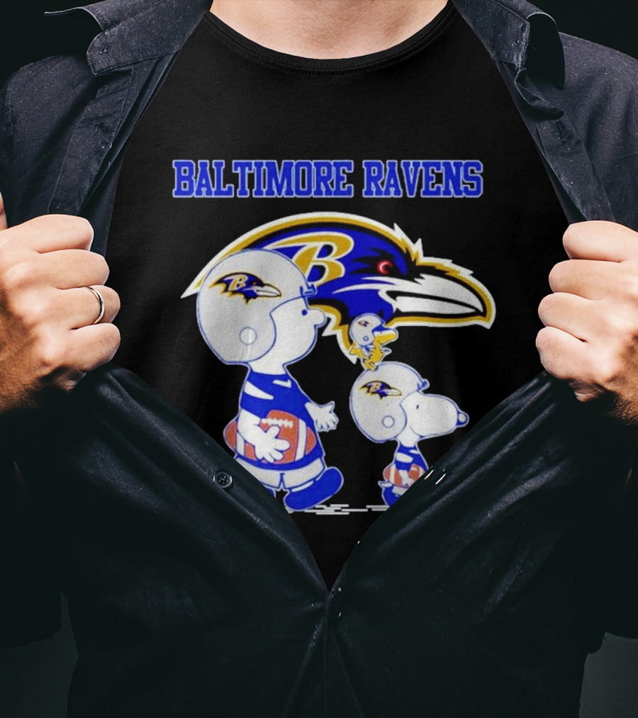 Baltimore Ravens Snoopy Football Helmets Ravens T-Shirt