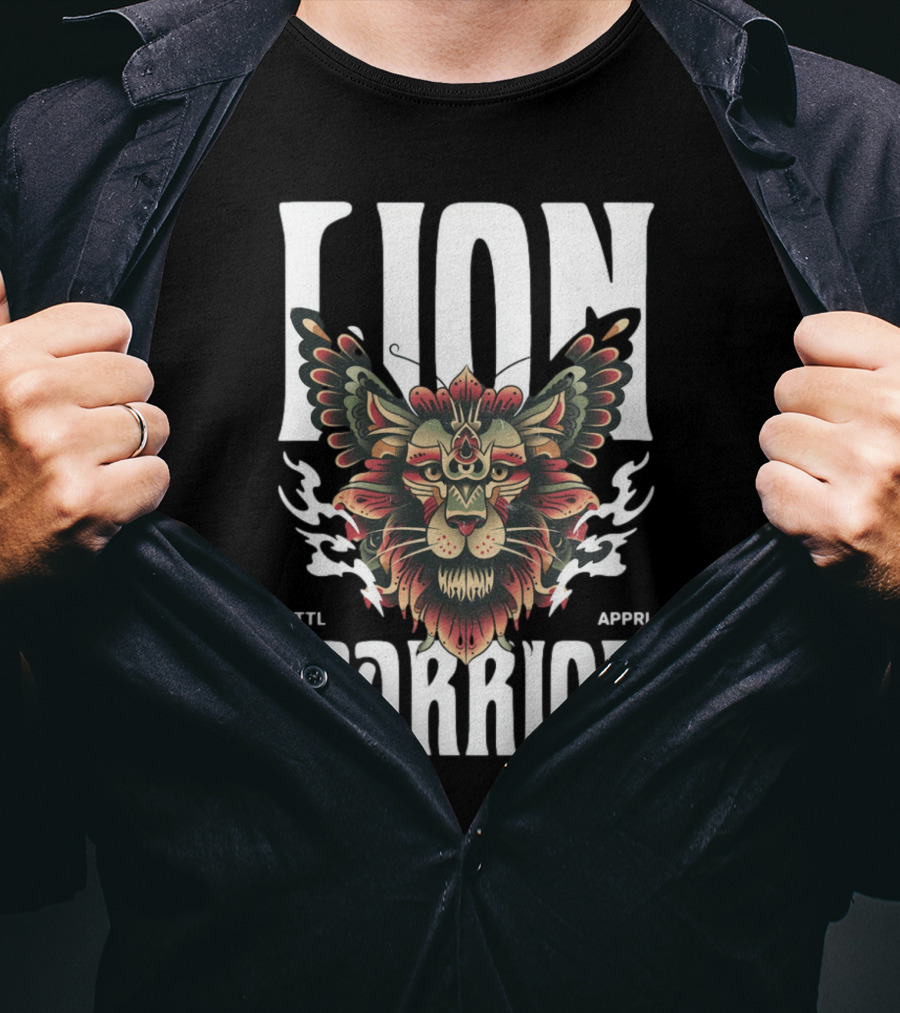 Lion Warrior Kittl Apprl T-Shirt