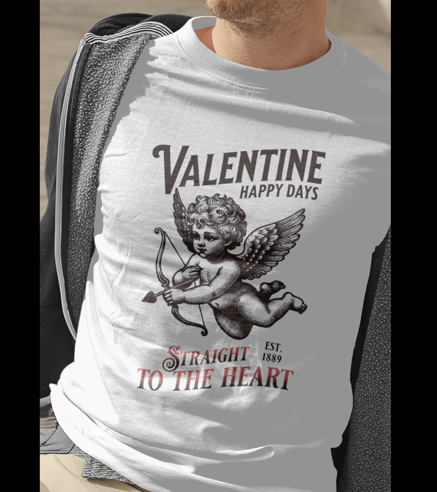 Valentine Happy Days Straight To The Heart Est. 1889 T-Shirt