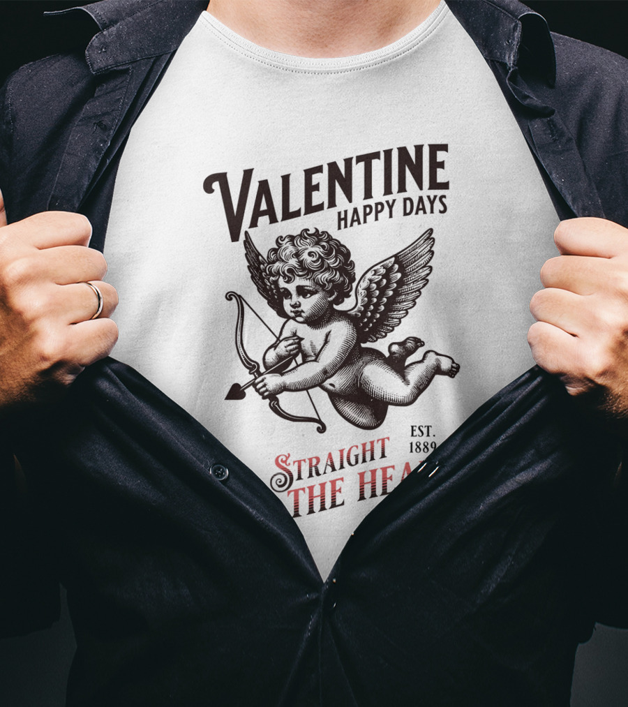 Valentine Happy Days Straight To The Heart Est. 1889 T-Shirt