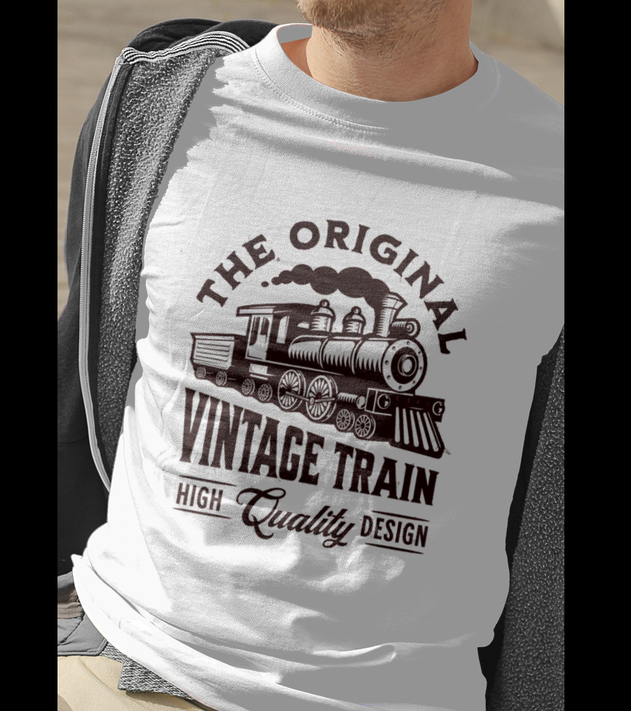 The Original Vintage Train High Quality T-Shirt