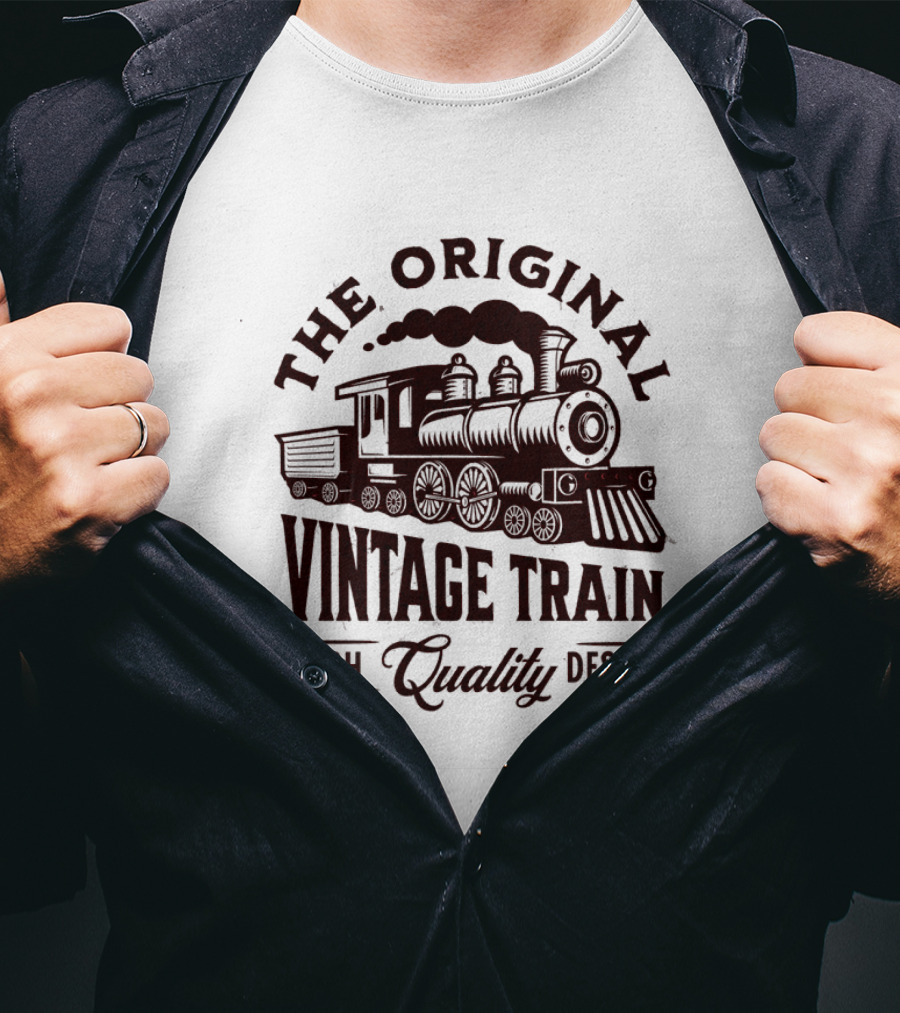 The Original Vintage Train High Quality T-Shirt