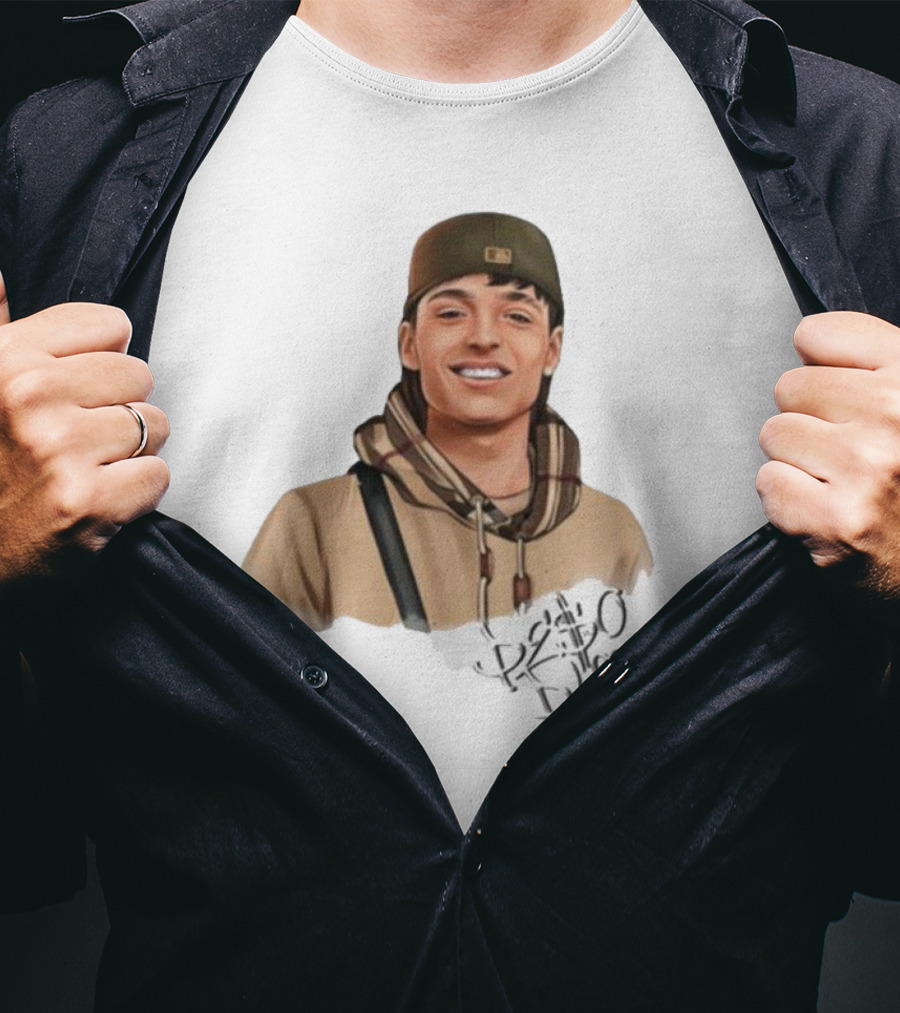 Hand Drawn Peso Pluma Casual Hoodie Portrait T-Shirt