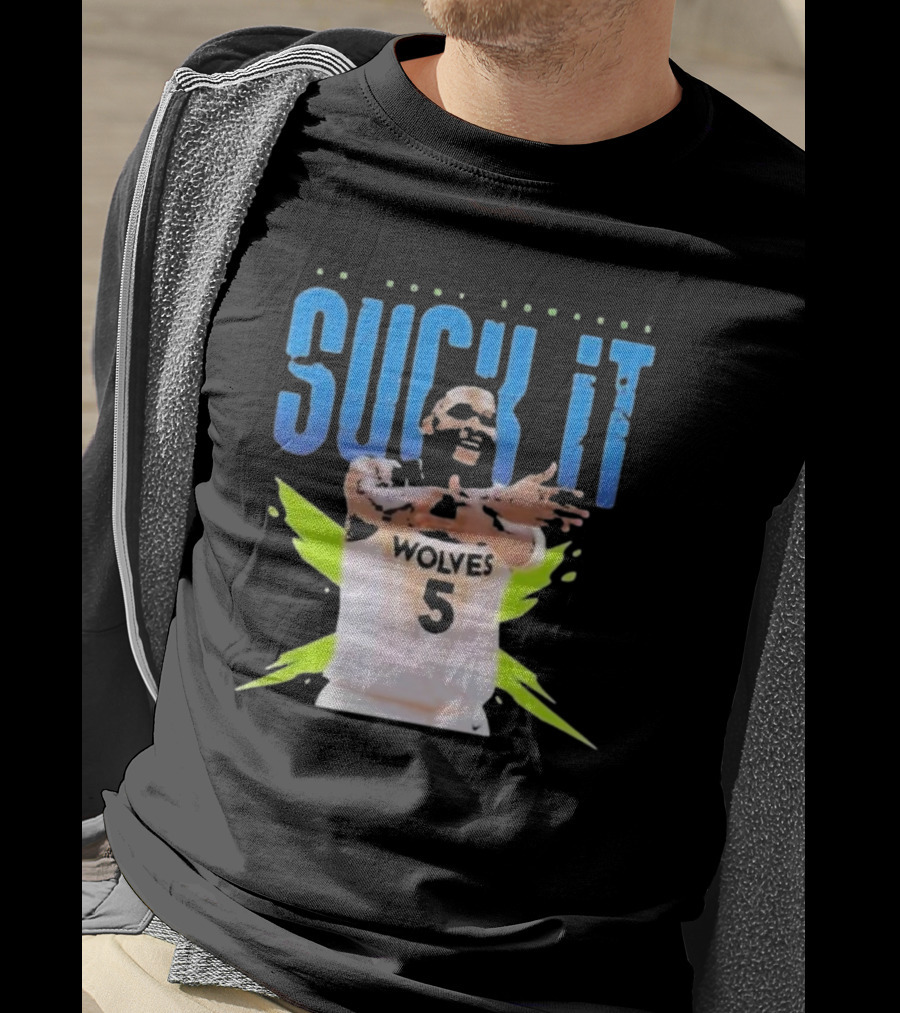Anthony Edwards Wolves Basketball Suck It T-Shirt