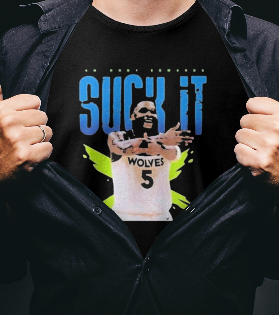Anthony Edwards Wolves Basketball Suck It T-Shirt