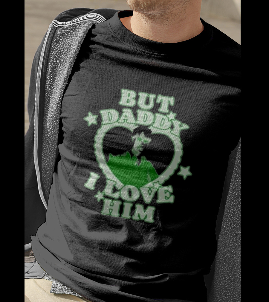 But Daddy I Love Him Draco Malfoy Heart Stars Green Text T-Shirt