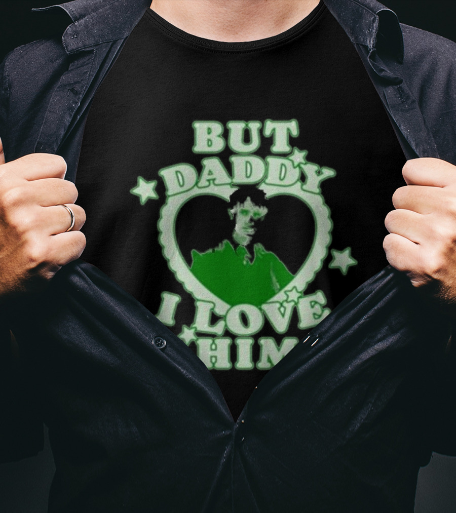 But Daddy I Love Him Draco Malfoy Heart Stars Green Text T-Shirt