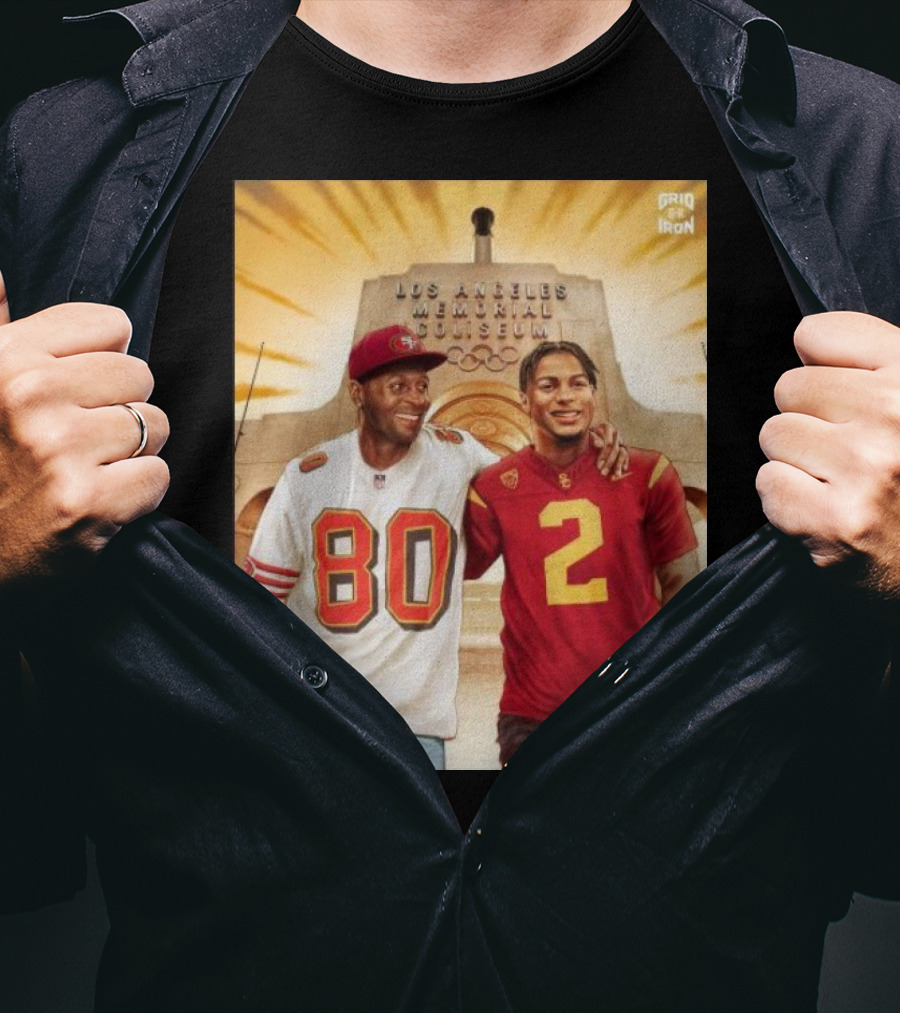 Gridiron Los Angeles Memorial Coliseum Football Legacy 80 2 T-Shirt