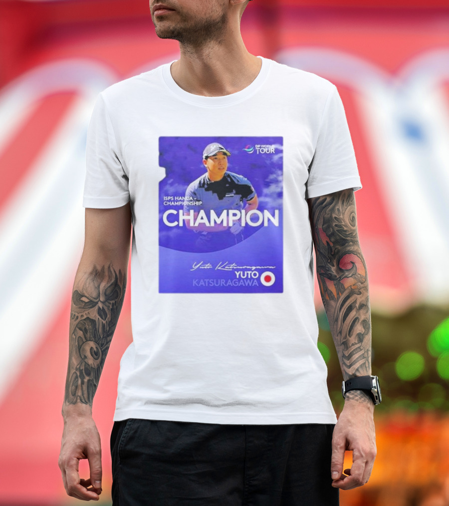 ISPS Handa Championship Champion Yuto Katsuragawa DP World Tour T-Shirt