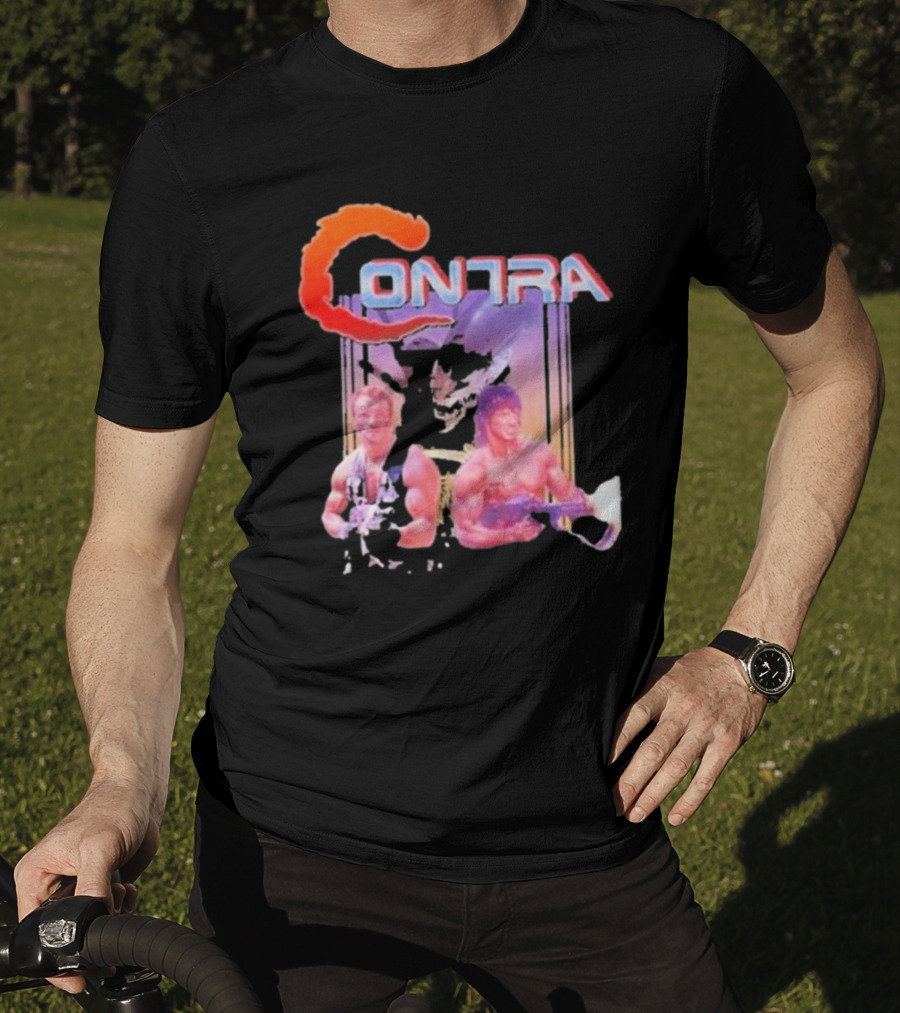 Contra Game Rambo The Terminator Fan Retro Gaming Iconic Duo T-Shirt