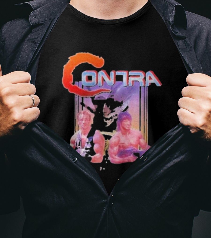 Contra Game Rambo The Terminator Fan Retro Gaming Iconic Duo T-Shirt