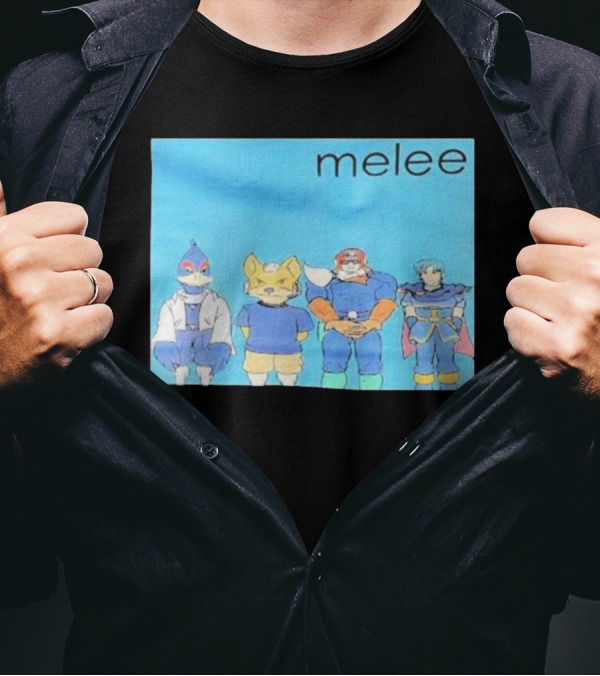 Melee Characters Lineup Go Hunt Some Robots Melee T-Shirt