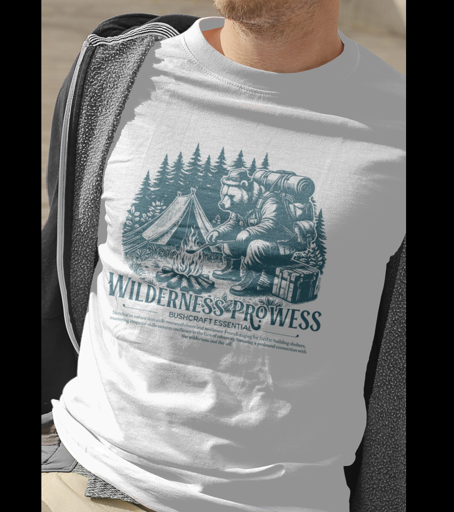 Wilderness Prowess Bushcraft Essential Survival In Nature Canvas T-Shirt