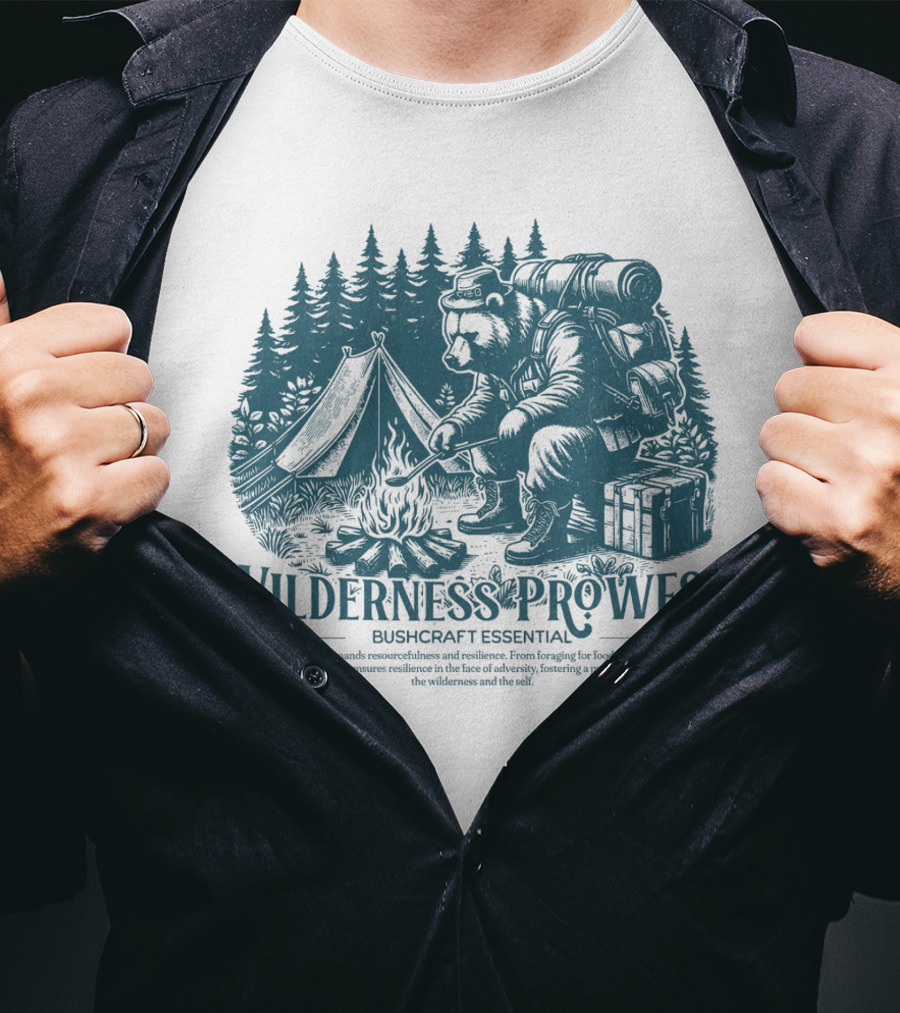 Wilderness Prowess Bushcraft Essential Survival In Nature Canvas T-Shirt