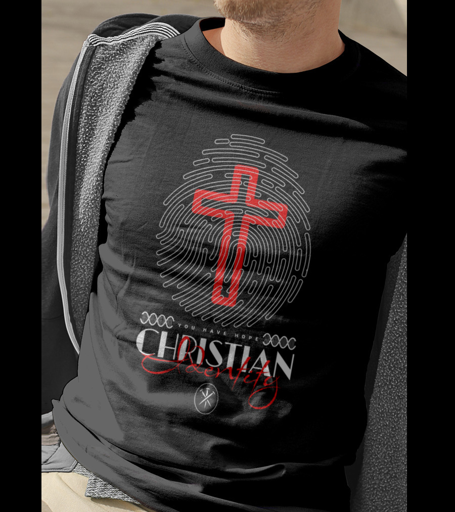Chistian Identity You Have Hope Fingerprint Cross T-Shirt