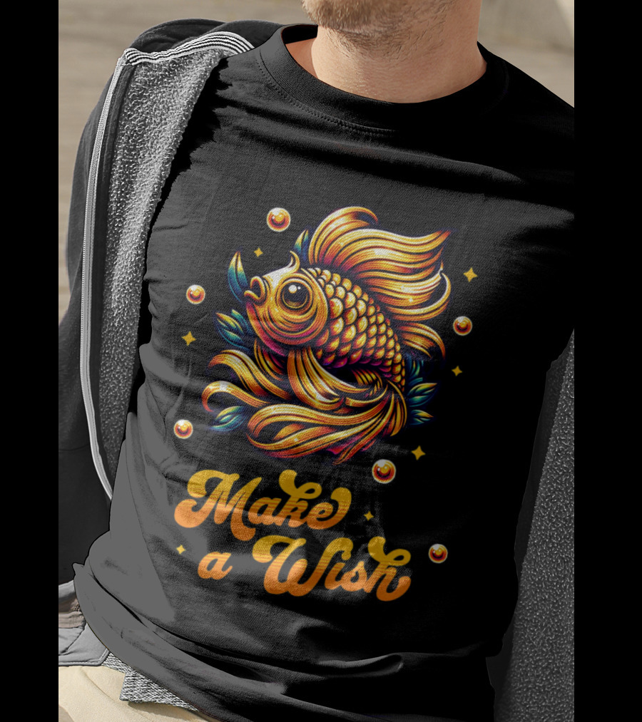 Golden Make A Wish Fish T-Shirt