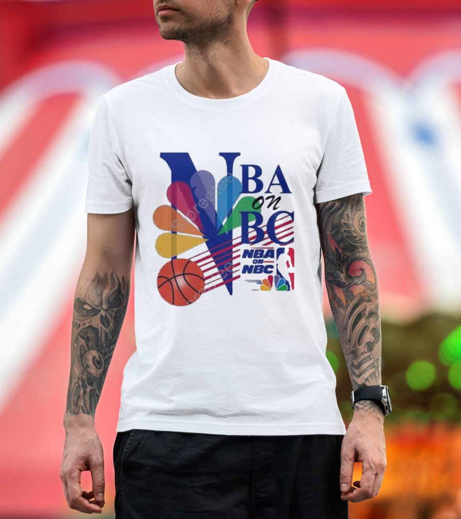 NBA on NBC Vintage Logo J. Kyle Mann Basketball T-Shirt