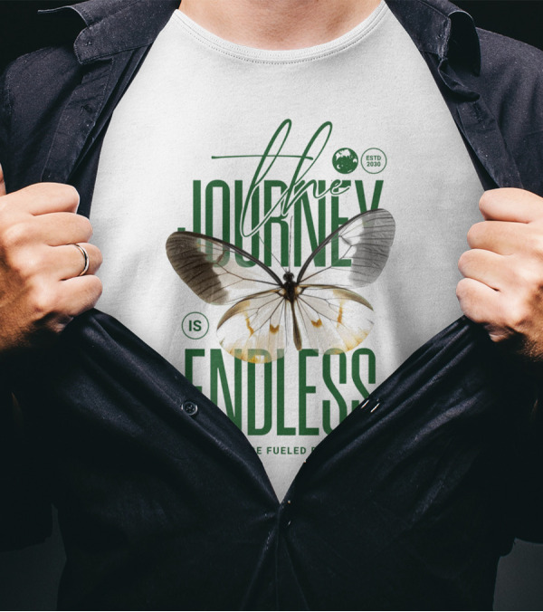 The Journey Is Endless Elegant Butterfly When You're Fueled By Dreams T-Shirt