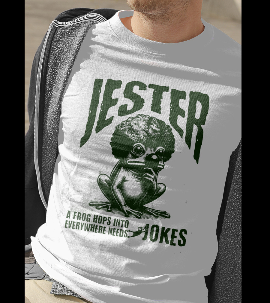 Jester Frog Hops Into Everywhere Needs Jokes T-Shirt