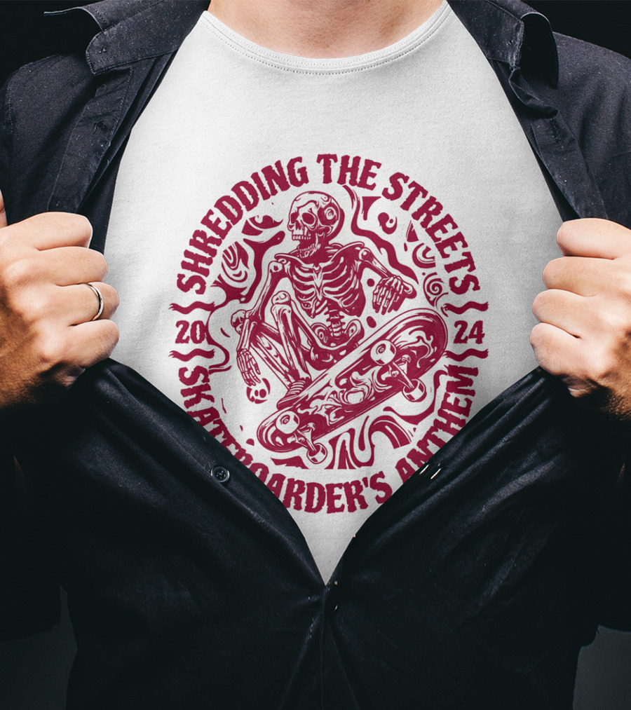 Shredding The Streets Skateboarder's Anthem T-Shirt