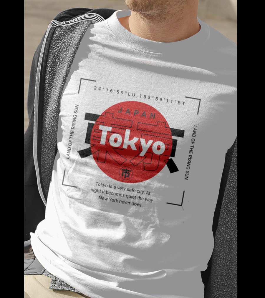 Tokyo Japan Land Of The Rising Sun Safe City Quiet Night T-Shirt