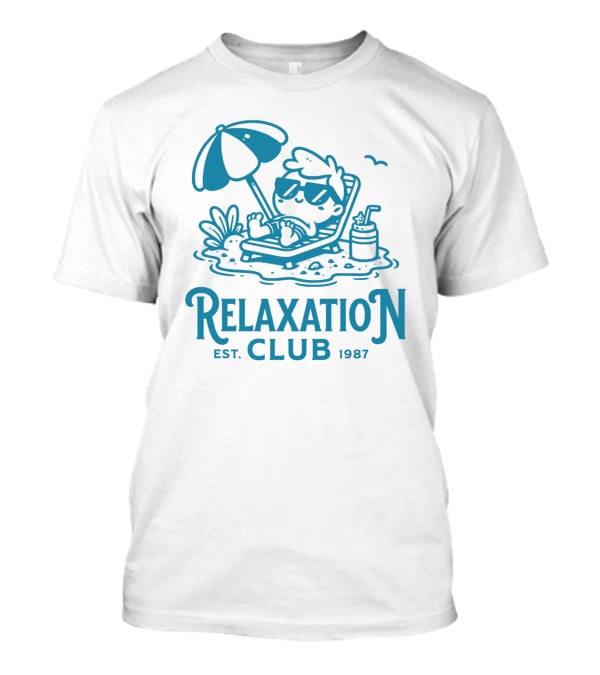 Relaxation Club Est. 1987 Sunglasses Lounge Chair Umbrella Drink T-Shirt