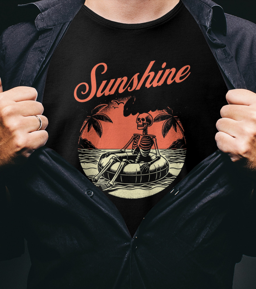 Sunshine State Skeleton Vacation Beach Club T-Shirt