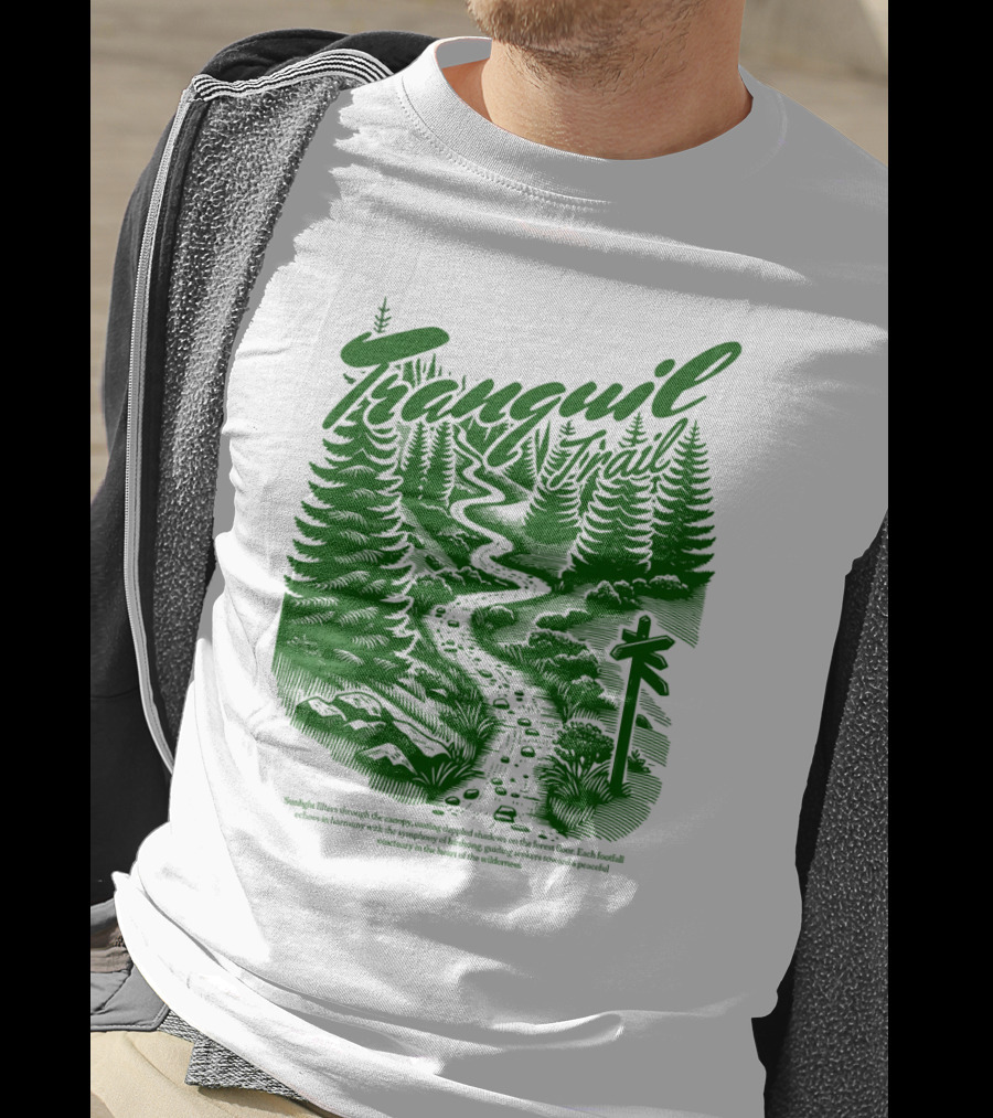 Tranquil Trail Scenic Forest Pathway Journey T-Shirt