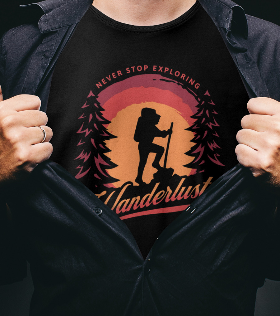 Never Stop Exploring Wanderlust T-Shirt