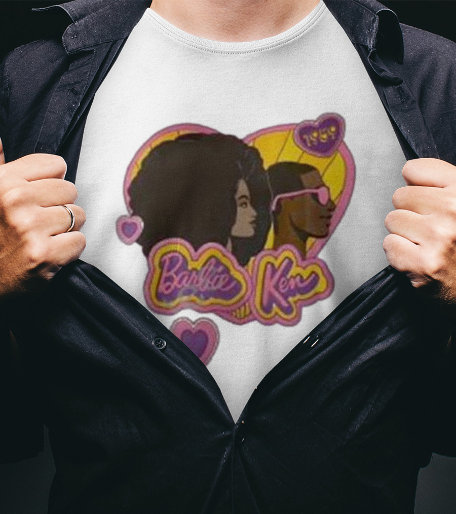 Barbie Ken 1959 New Movie Retro Heart Icons T-Shirt