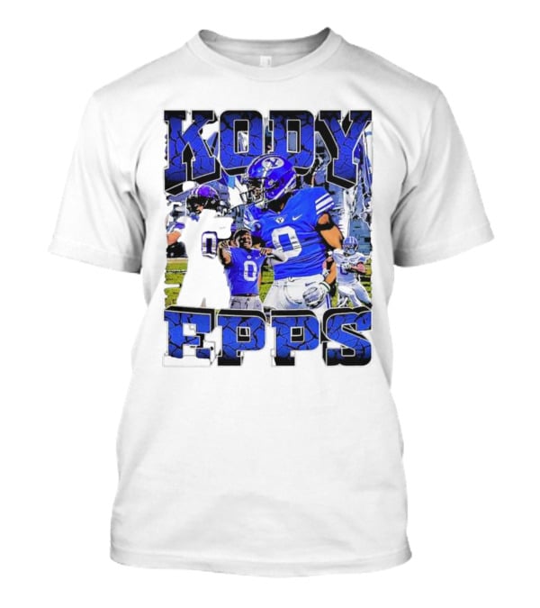 Kody Epps BYU Cougars Football Player Blue Uniform T-Shirt