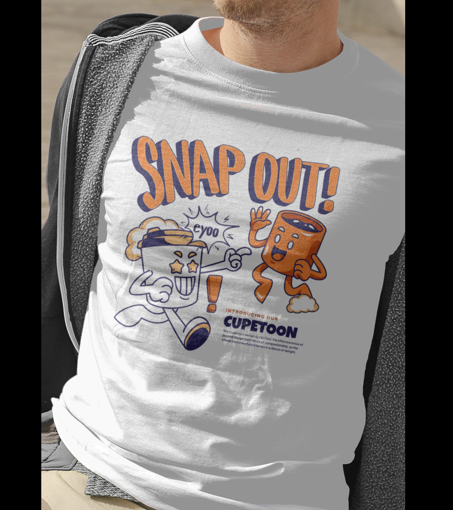 SNAP OUT Introducing Our Cupetoons Joyful Cups Buddies Eyoo T-Shirt