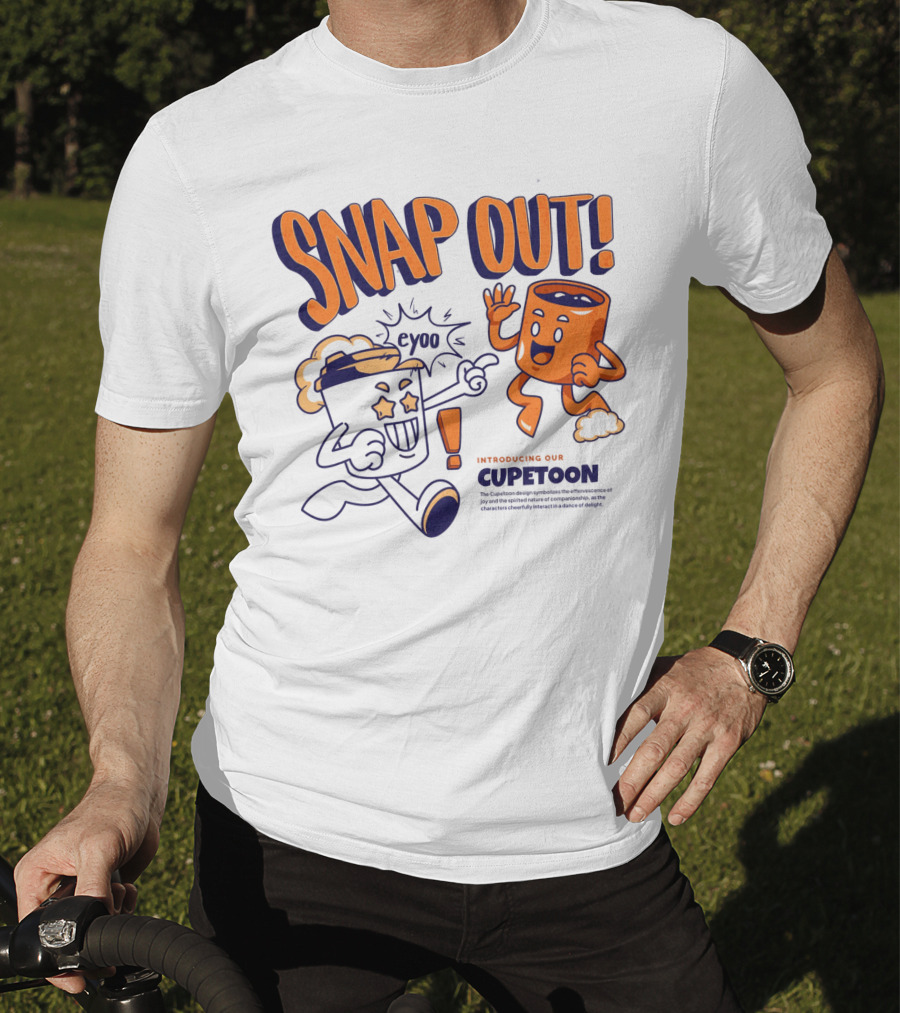SNAP OUT Introducing Our Cupetoons Joyful Cups Buddies Eyoo T-Shirt