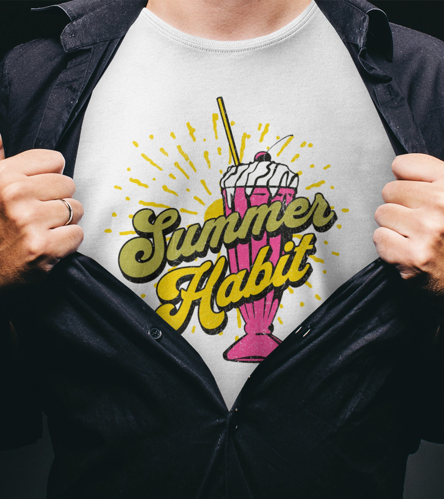 Summer Habit Vibrant Milkshake Burst T-Shirt