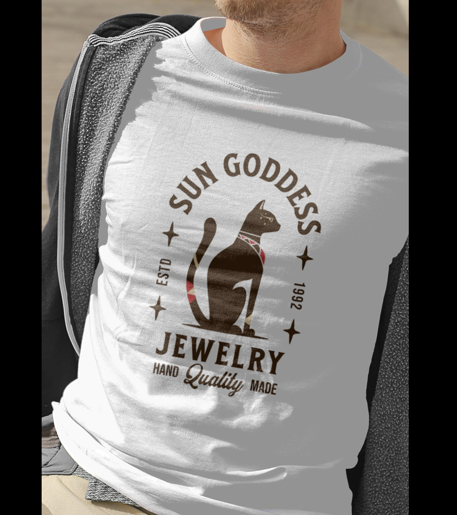 Sun Goddess Jewelry Cat Hand Quality Made Estd 1992 T-Shirt