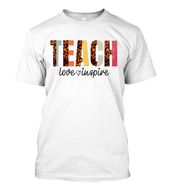 TEACH Leopard Love Inspire T-Shirt