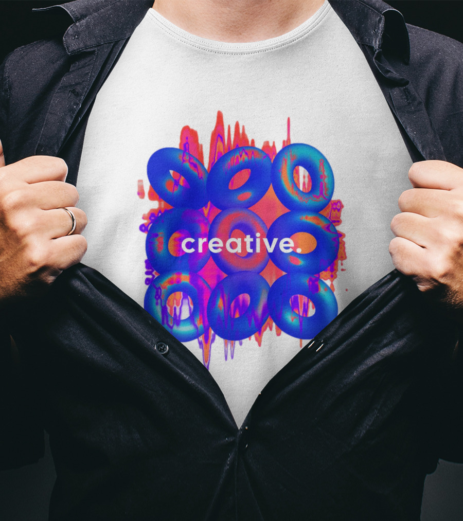 Creative Vivid Rings With Abstract Waveforms T-Shirt