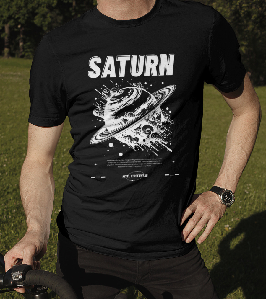 Saturn Kittl Streetwear Y2K Retro Planetary T-Shirt