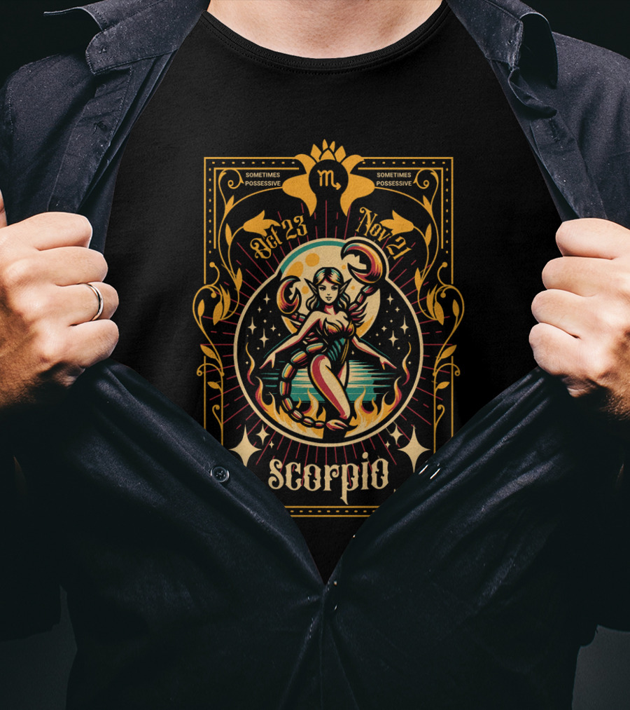 Scorpio Zodiac Fairy Oct 23 Nov 21 Mysterious Passionate Intense Investigative T-Shirt