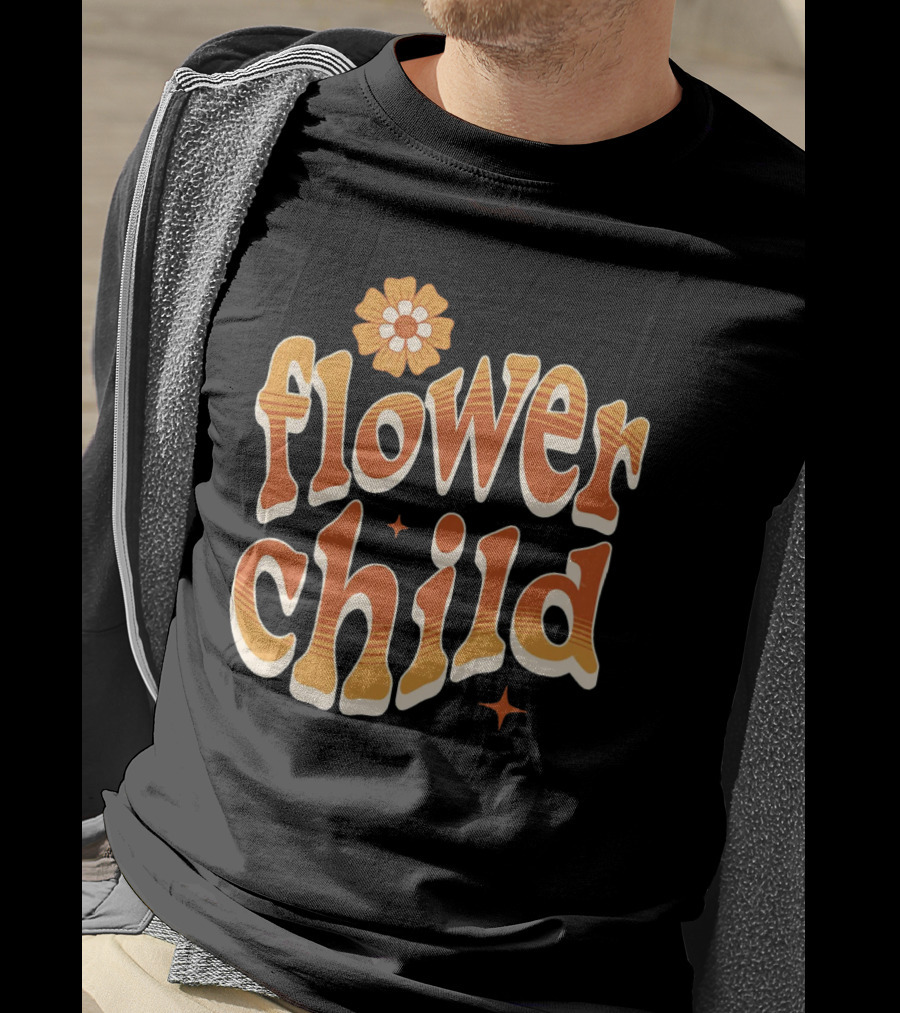 Flower Child Retro Vibe 70s T-Shirt