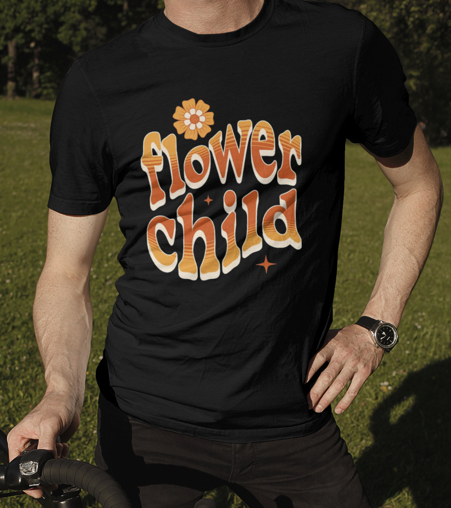 Flower Child Retro Vibe 70s T-Shirt