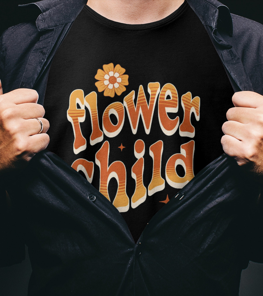 Flower Child Retro Vibe 70s T-Shirt