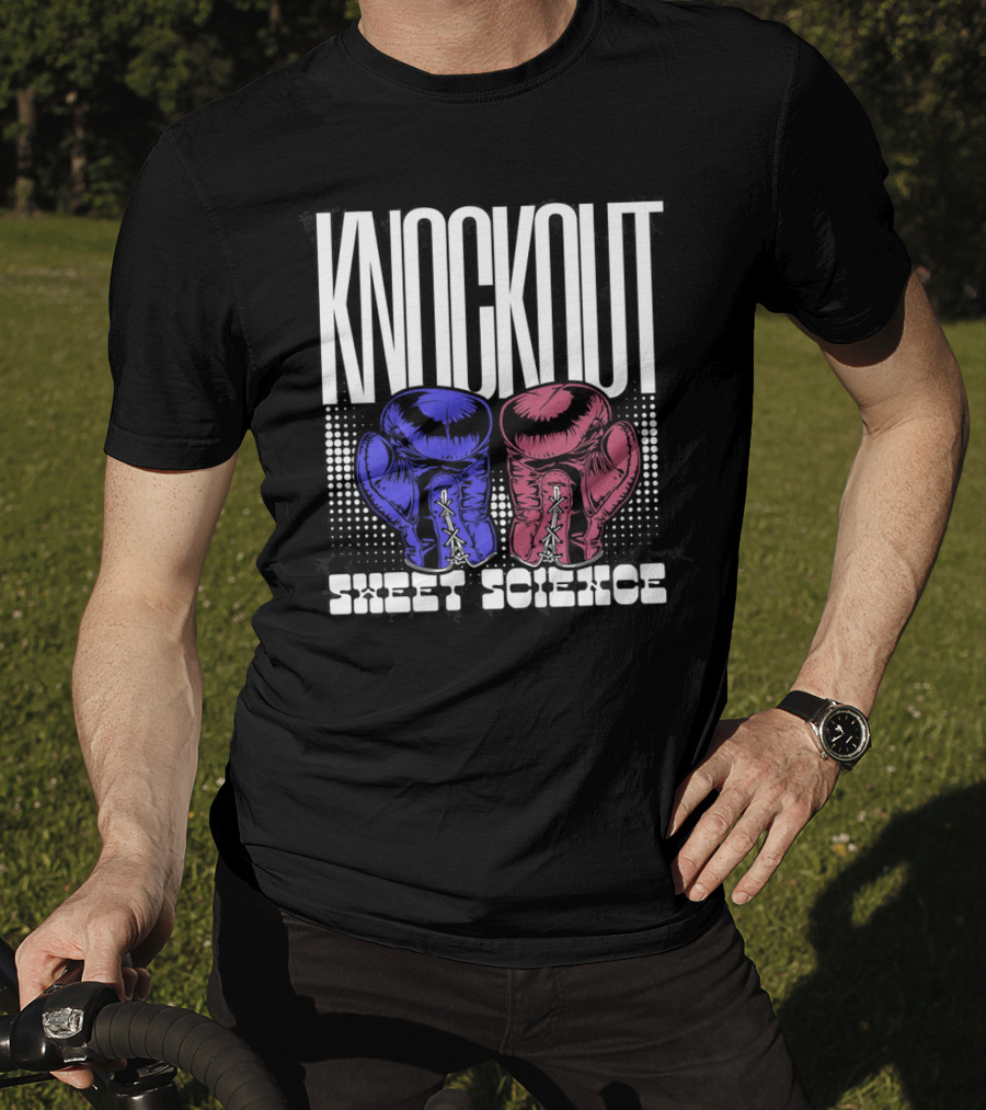 KNOCKOUT SWEET SCIENCE Boxing Gloves T-Shirt