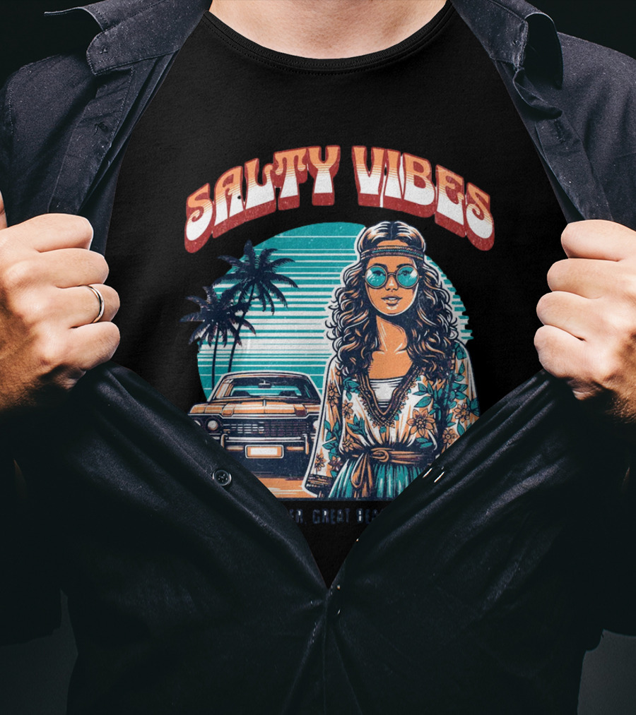 Salty Vibes Endless Summer Great Beach Great Waves T-Shirt
