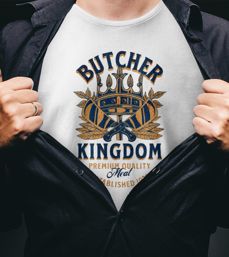 Butcher Kingdom Meat Royal Established 1979 T-Shirt