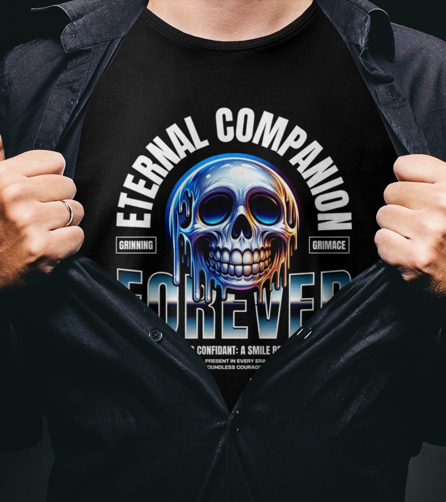Eternal Companion Forever: Grinning Grimace Everlasting Confidant - A Smile Beyond Time T-Shirt